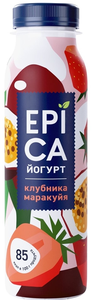 Йогурт питьевой Epica Клубника-маракуйя 2.5% 260г
