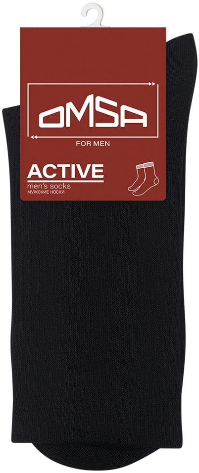 Носки мужские Omsa Active 116 с высокой резинкой Nero Черный Размер 36-38 279₽