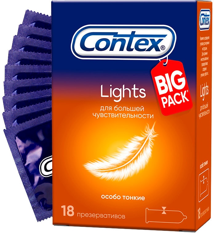 Презервативы Contex Light для большей чувствительности 18шт