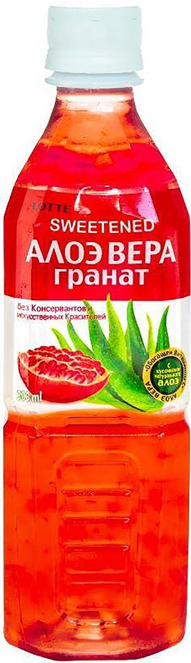 Напиток Lotte Aloe Vera Гранат сокосодержащий с мякотью алоэ 500мл