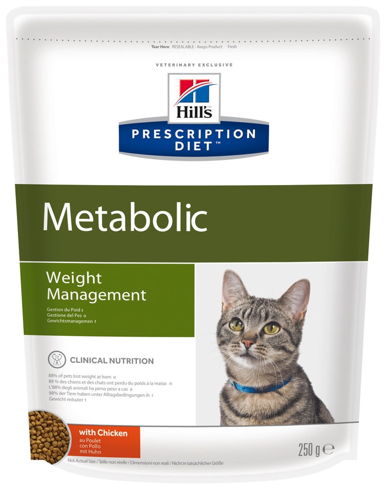 Сухой корм для кошек Hills Prescription Diet Metabolic для снижения и контроля веса с курицей 250г