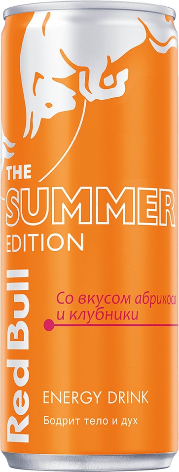 Напиток Red Bull Summer Edition энергетический Абрикос с клубникой 250мл от Vprok.ru