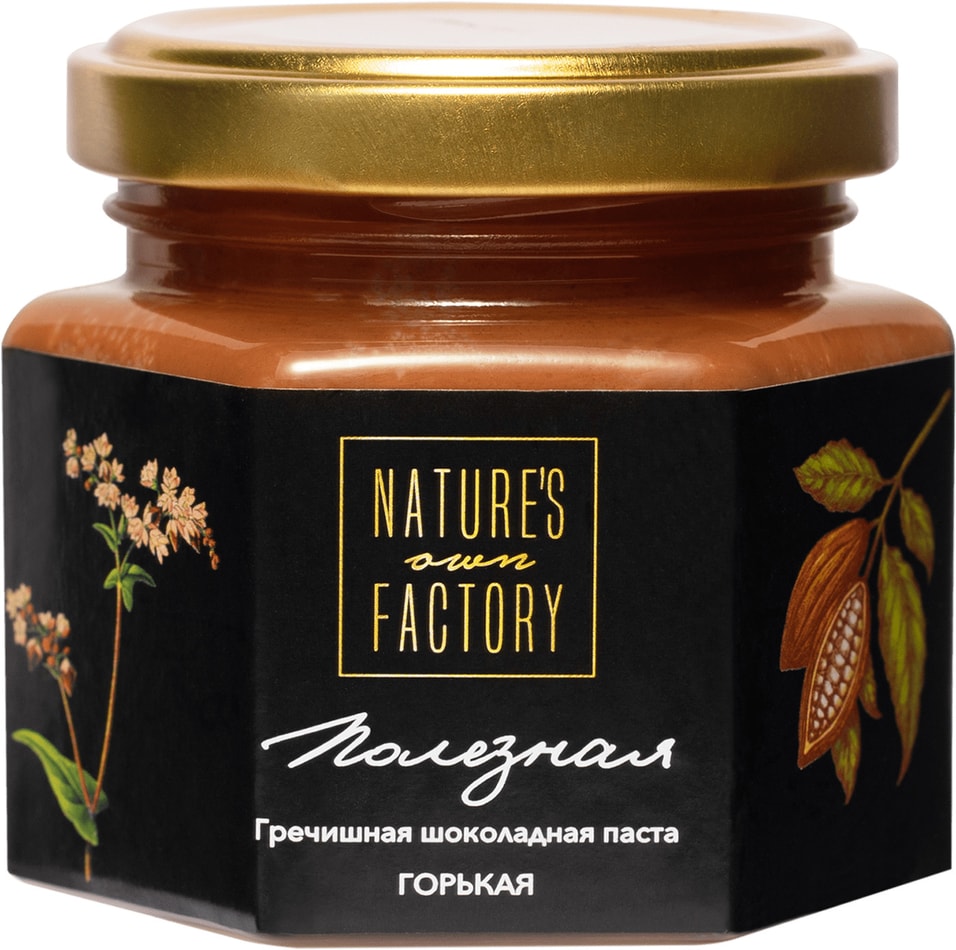 Паста шоколадная Natures Own Factory гречишная горькая 120г от Vprok.ru