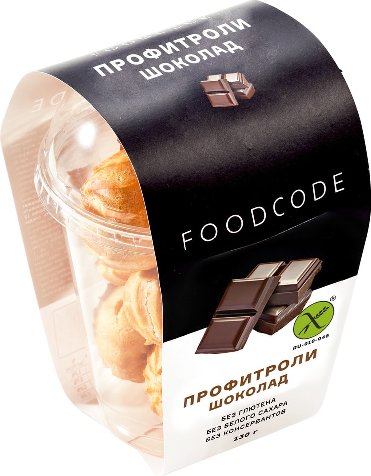 Профитроли FOODCODE с начинкой Шоколад 130г от Vprok.ru