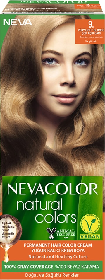 Крем-краска для волос Nevacolor Natural Colors № 9 Блондин очень светлый