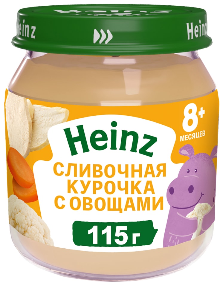Пюре Heinz Сливочная курочка с овощами с 8 месяцев 115г