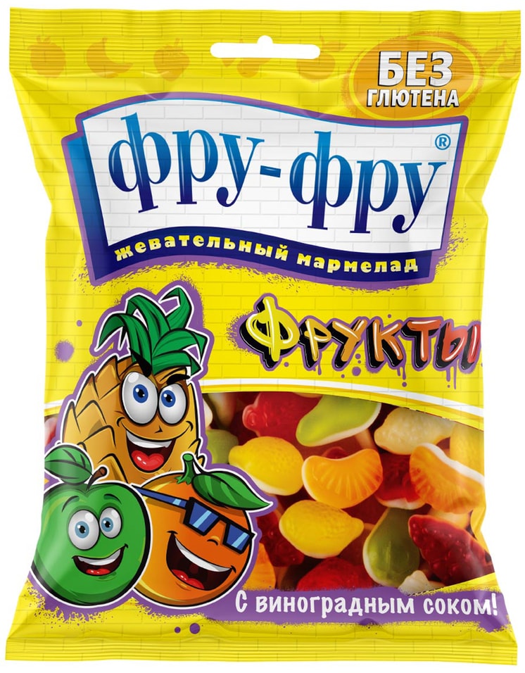 Мармелад Фру-Фру жевательный Фрукты 80гс доставкой!