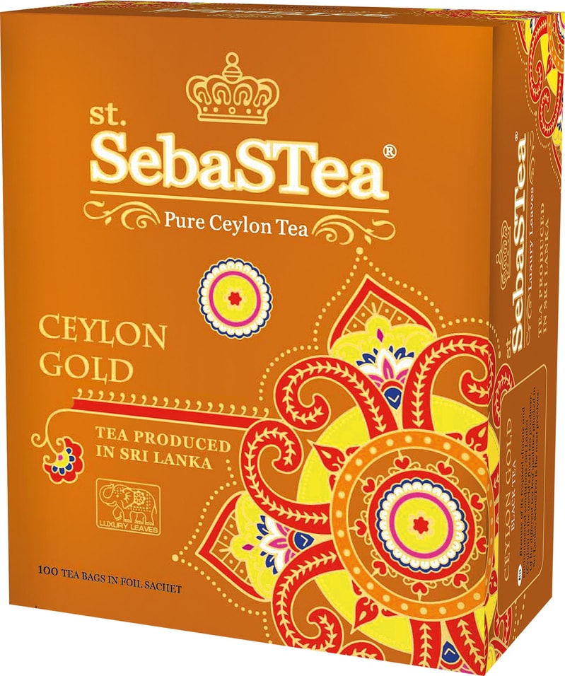 Чай SebaStea Ceylon gold черный 100*2г