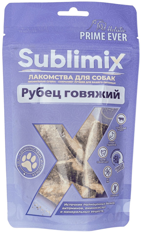 Лакомство для собак Prime Ever Sublimix Рубец говяжий 35г (упаковка 3 шт.)