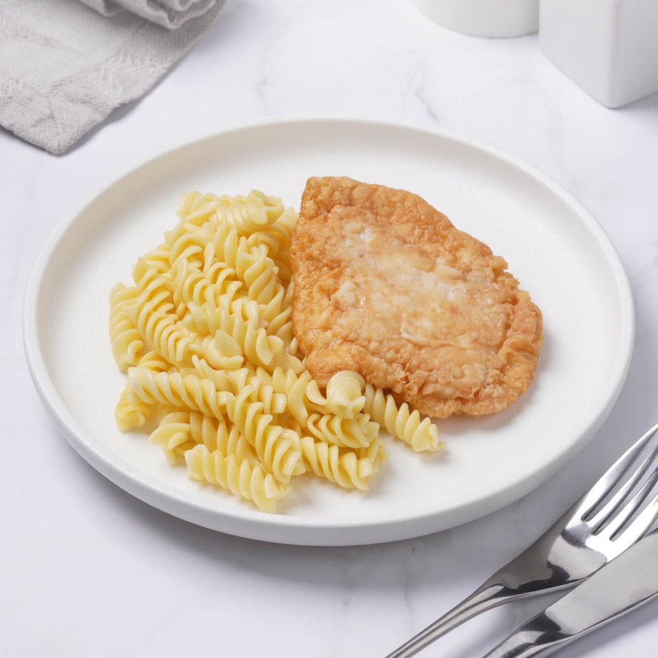 Шницель Cook Chart куриный в яйце с макаронами 200г