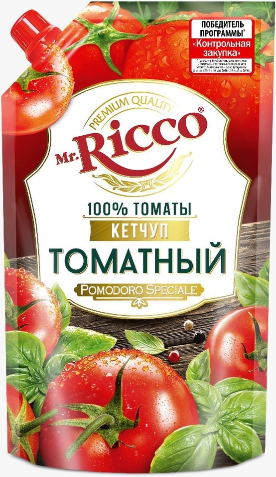 Кетчуп Mr. Ricco Pomodoro Speciale Томатный 350г от Vprok.ru