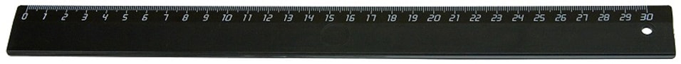 Линейка Attache Economy черная 30см