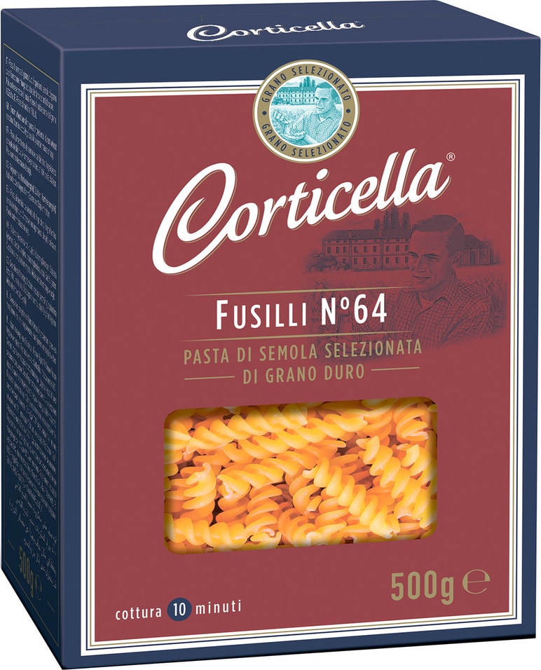 Макароны Corticella Fusilli Спирали №64 500г