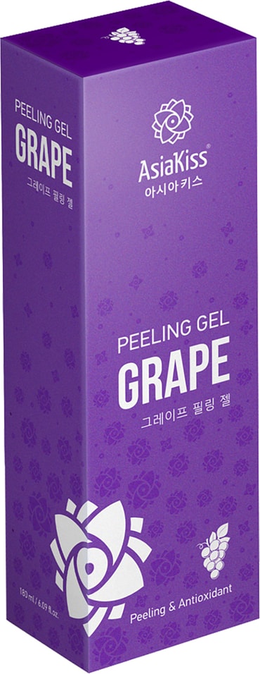 Пилинг-гель для лица AsiaKiss grape peeling ge с экстрактом винограда 180мл