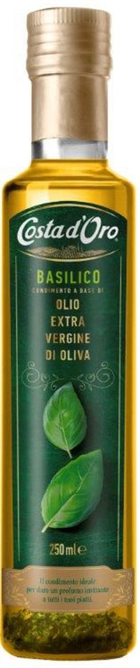 Масло оливковое Costa dOro Extra Virgin Basil Базилик нерафинированное 250мл