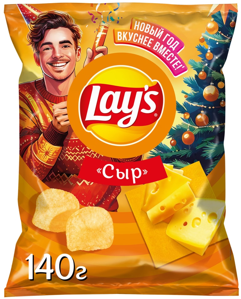 Чипсы Lays Сыр 140г - Vprokru Перекрёсток 210₽