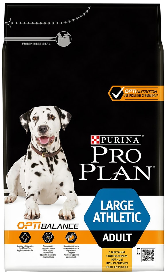 Сухой корм для собак Pro Plan Large Athletic Adult для крупных пород атлетического телосложения с курицей 3кг