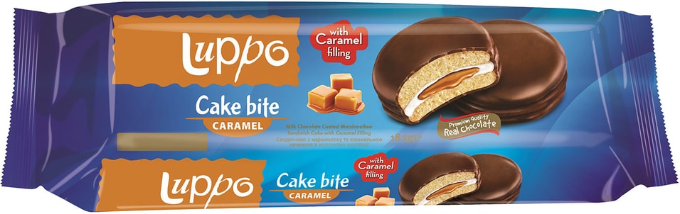 Кекс Luppo caramel с маршмелоу и карамелью 182г от Vprok.ru