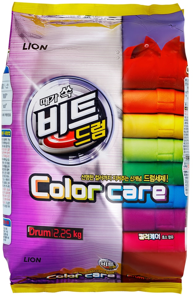 Стиральный порошок Lion Beat Drum Color Care защита цвета 2.25кг