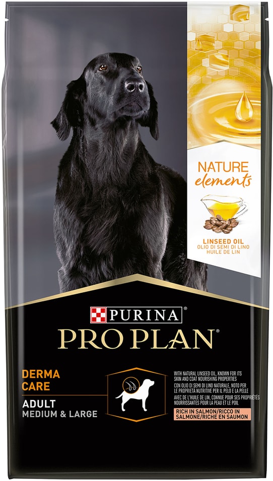 Сухой корм для собак Pro Plan Nature Elements Derma Care с лососем 2кг