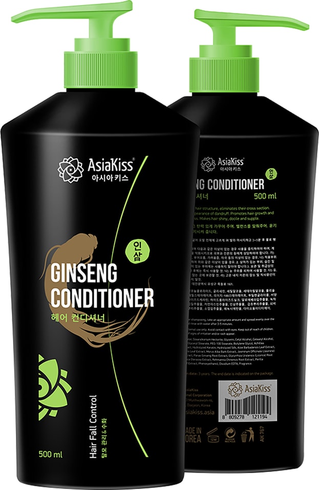Кондиционер для волос AsiaKiss ginseng hair conditioner с экстрактом женьшеня 500мл