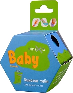 Тейп бинт Kinexib Baby Classic для детей 2-5 лет 4см*4м