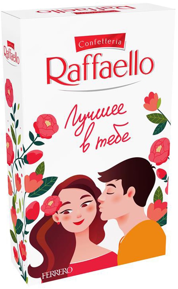 Конфеты Raffaello с цельным миндальным орехом в кокосовой обсыпке 70г 232₽