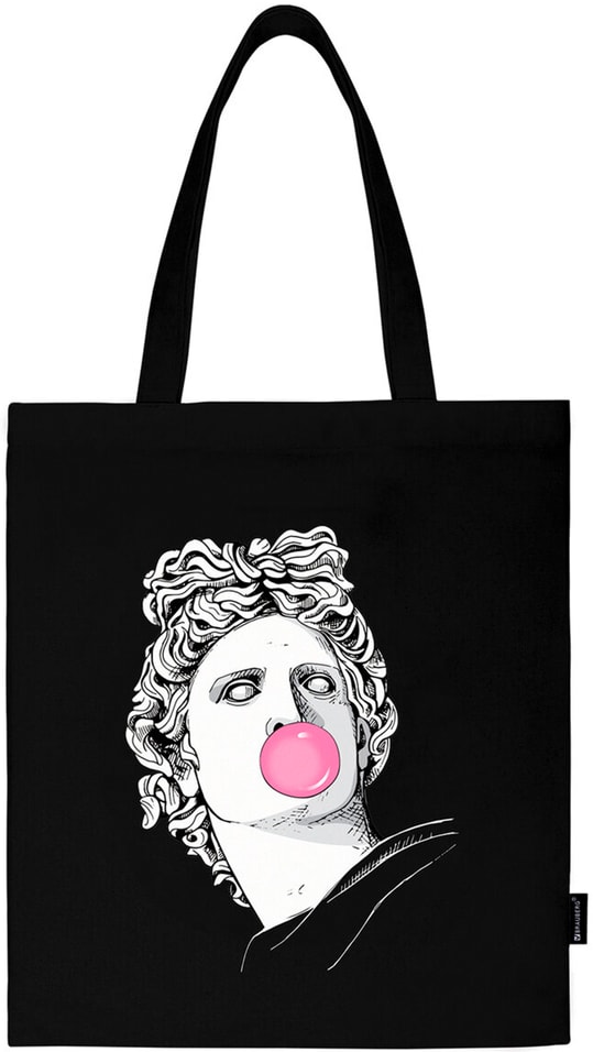 Сумка шоппер Brauberg Premium Aphrodite канвас черный 40*35см