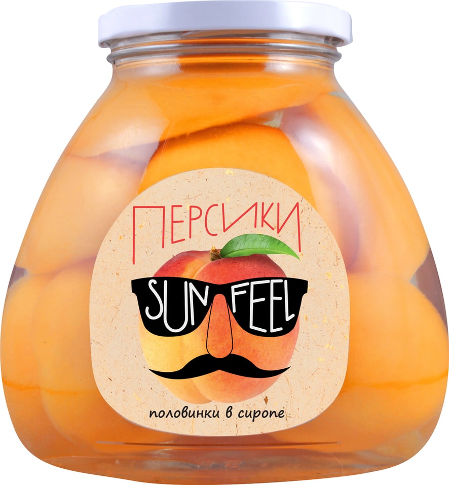 Персики Sunfeel в сиропе 580мл