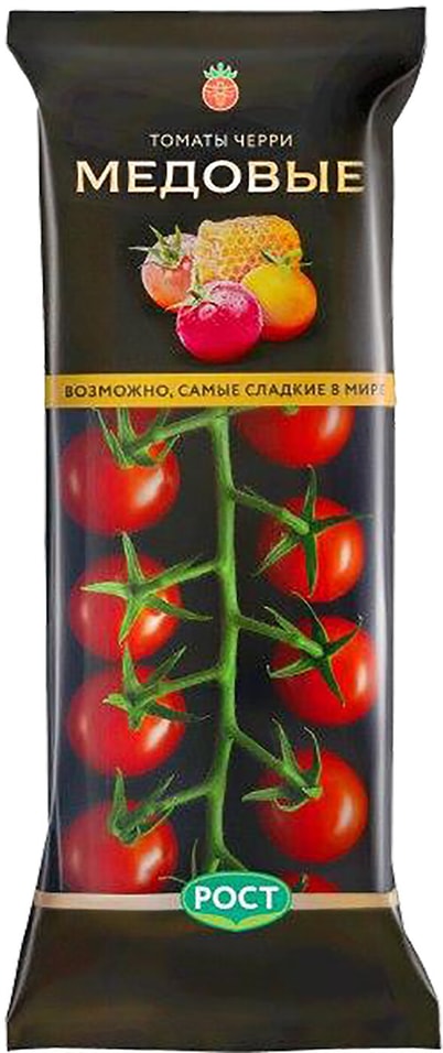Помидоры Черри медовые красные на ветке 200г упаковка от Vprok.ru