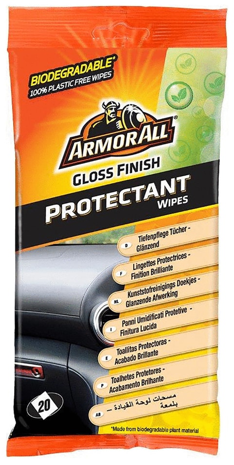 Салфетки ArmorAll Protectant Wipes Gloss Finish 20шт от Vprok.ru