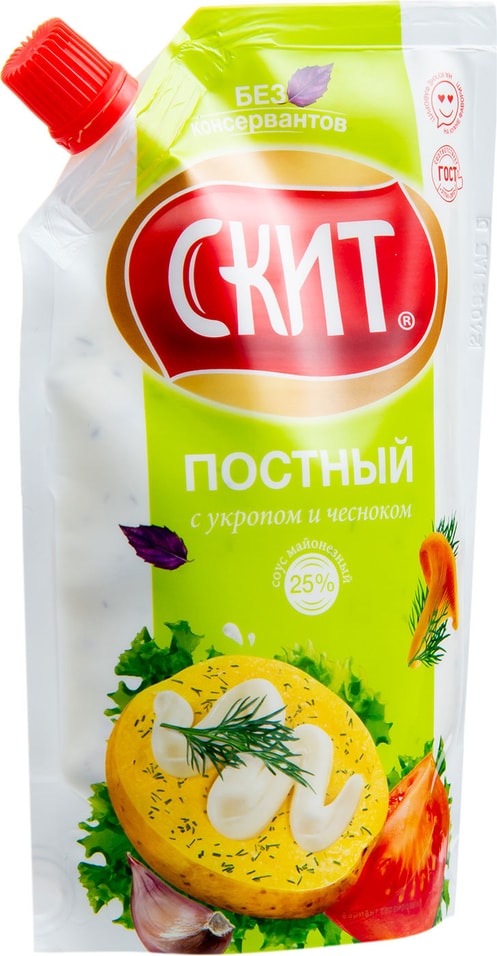 Соус майонезный Скит Постный 25% 225мл. Закажите онлайн!