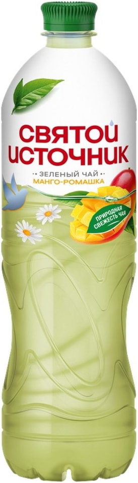 Чай Святой Источник холодный со вкусом манго и ромашки зеленый 1л