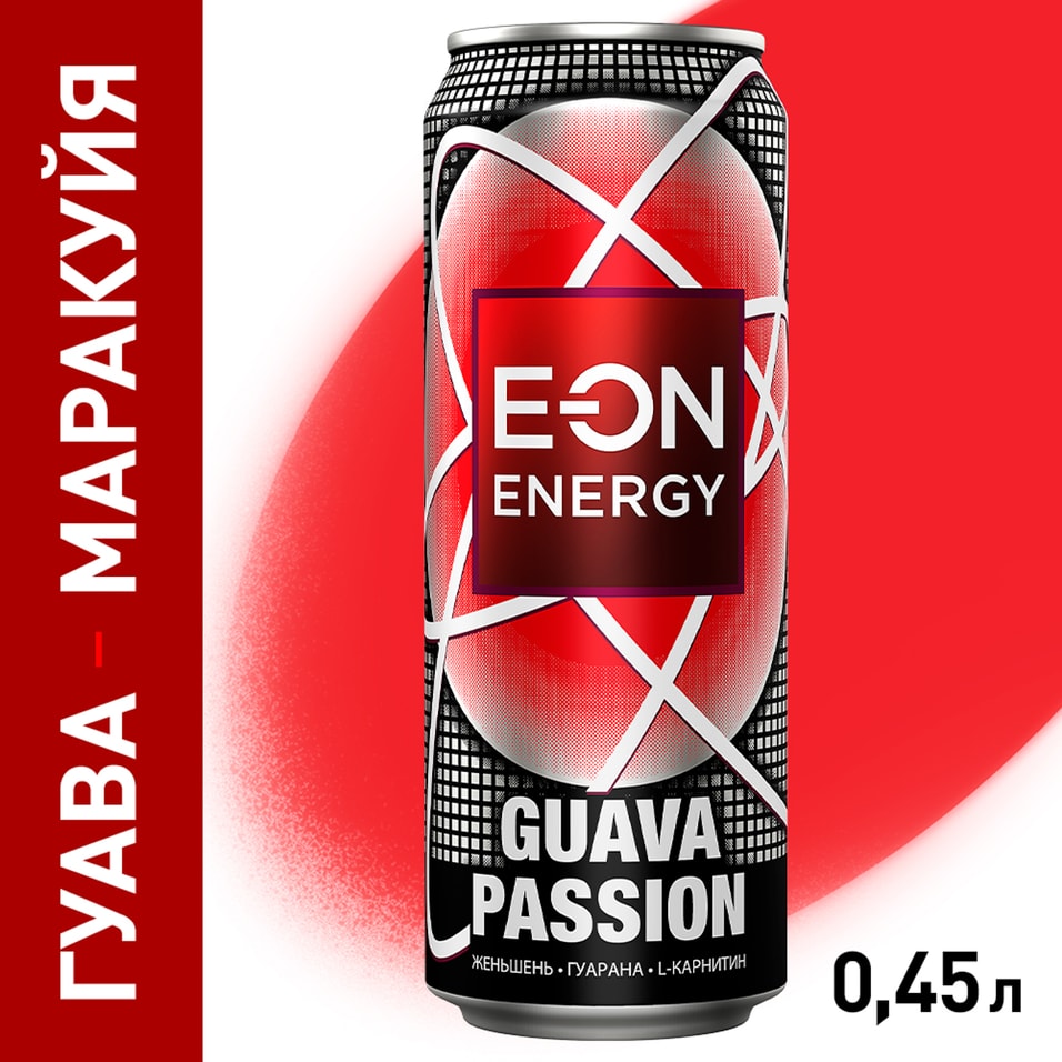 Напиток E-ON Guava Passion энергетический 450мл 85₽