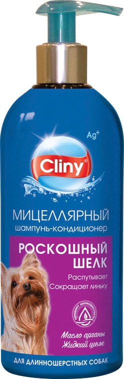 Шампунь-кондиционер Cliny Роскошный шелк мицеллярный 300мл