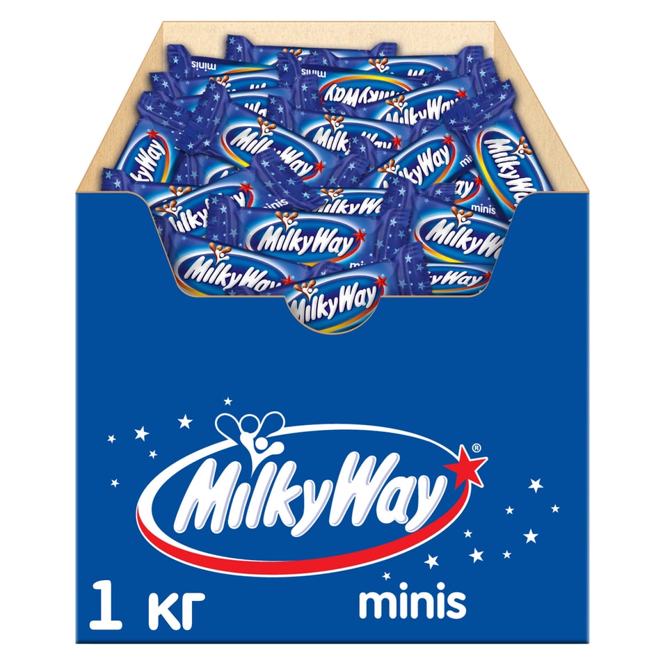 Конфеты шоколадные Milky Way minis с нежным суфле 1кг