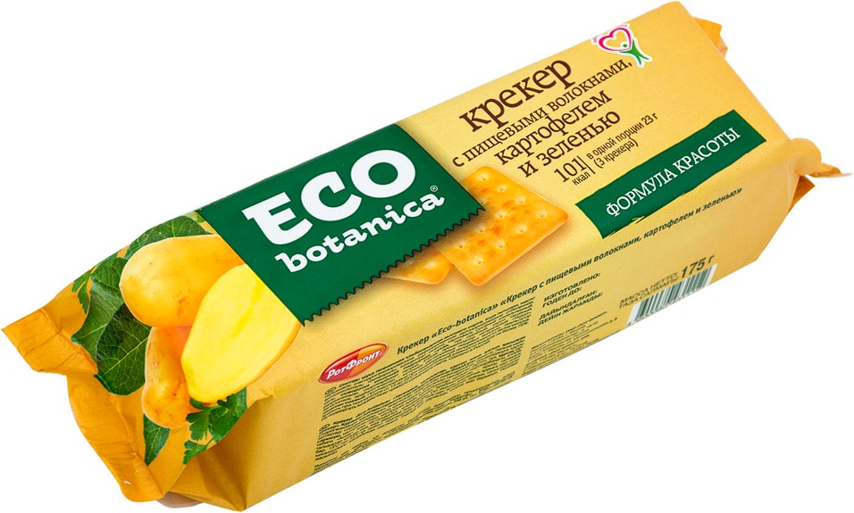 Крекер Eco Botanica с пищевыми волокнами картофелем и зеленью 175г