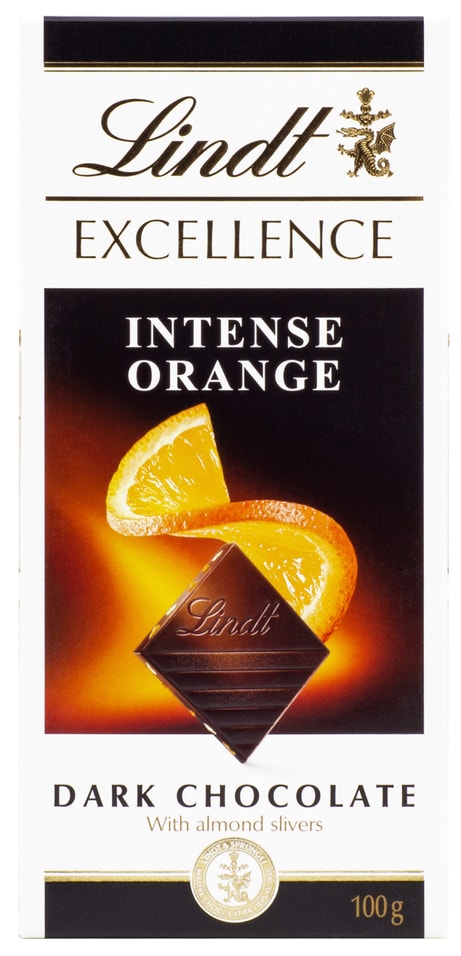 Шоколад Lindt Excellence Темный с кусочками апельсина и миндаля 100г 349₽