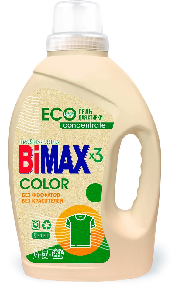 Гель для стирки BiMAX Эко Color Концентрат 1.2кг