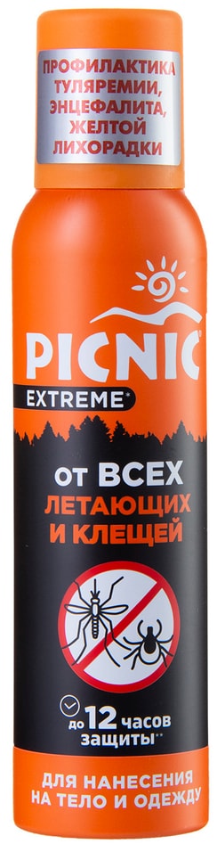 Аэрозоль Picnic Extreme от насекомых и клещей 150мл от Vprok.ru