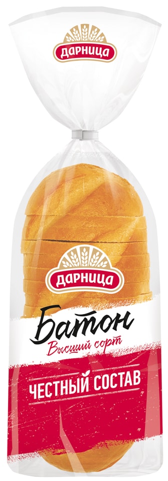 Батон Дарница нарезной нарезка 300г. Доставим до двери!