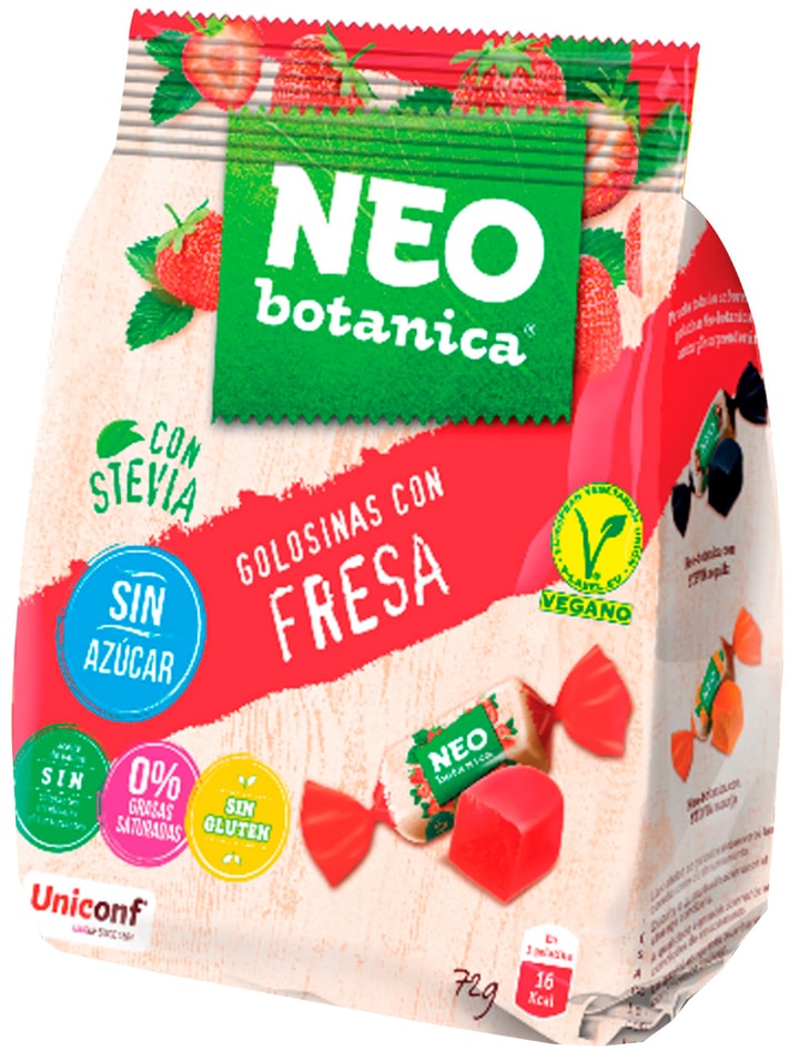 Конфеты Neo Botanica с желейным корпусом Клубника 150г 444₽
