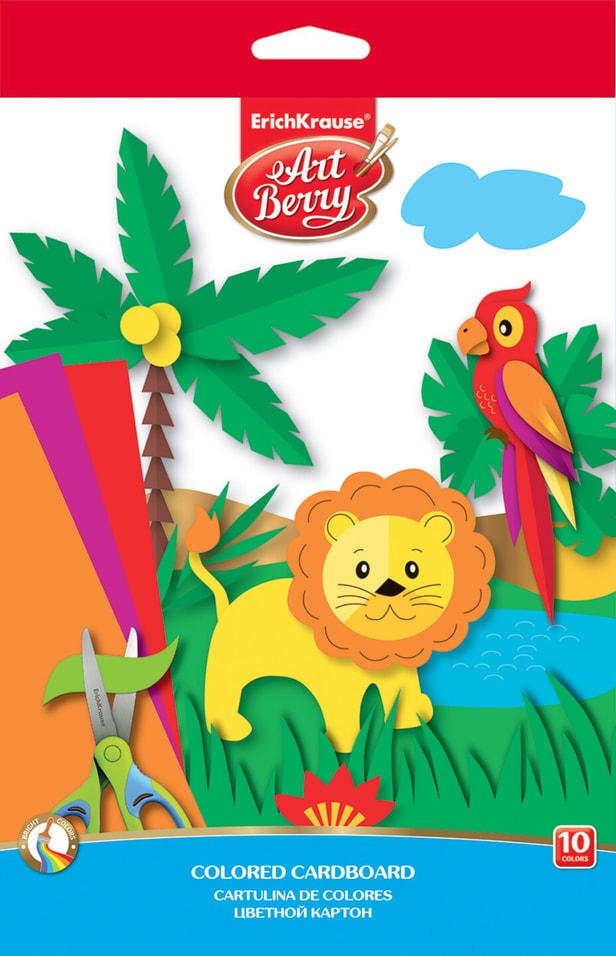 Цветной картон Art Berry В5 10 цветов