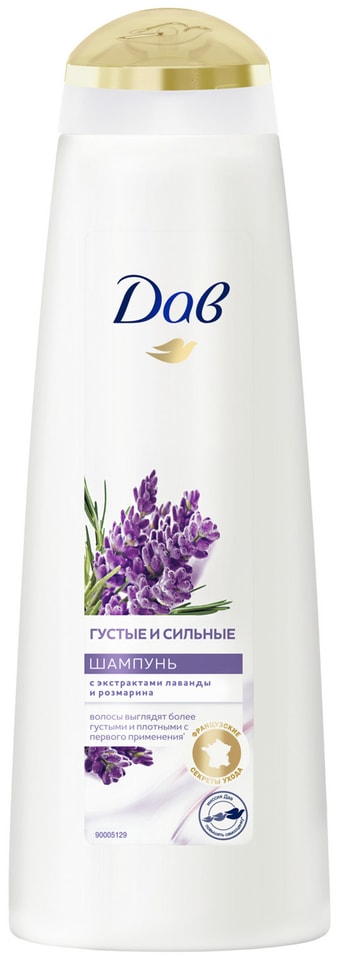 Шампунь для волос Дав Густые и сильные Лаванда и розмарин 380мл
