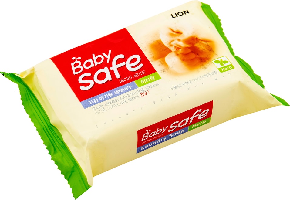 Мыло для стирки детских вещей Lion Baby Safe с ароматом трав 190г от Vprok.ru