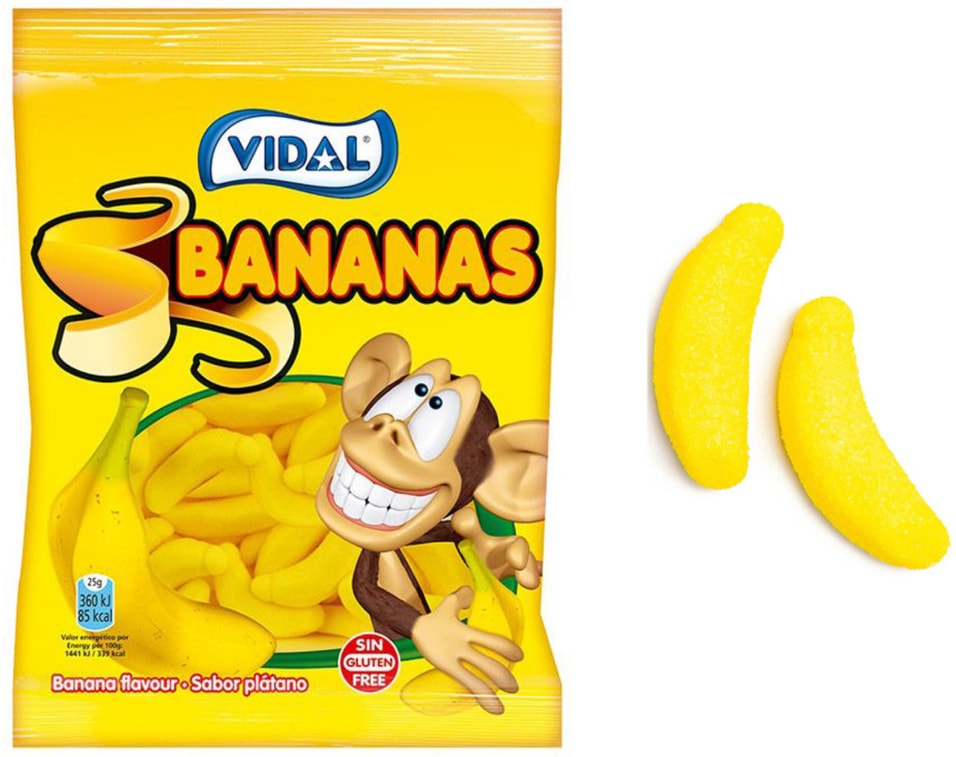 Мармелад Vidal Бананы 50г