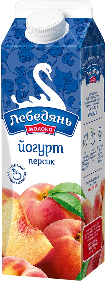 Йогурт Лебедяньмолоко Персик 2.5% 450г