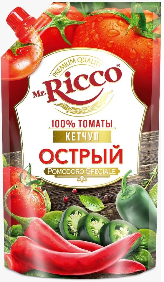 Кетчуп Mr. Ricco Pomodoro Speciale Острый 350мл