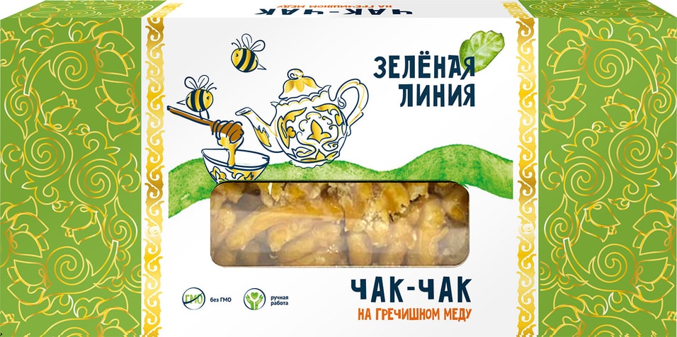 Чак-чак Зеленая линия с гречишным мёдом 200г от Vprok.ru