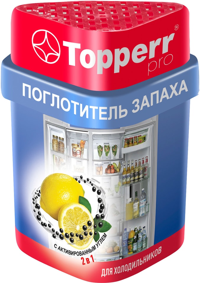 Поглотитель запаха Topperr для холодильника уголь лимон